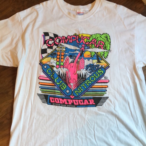 Vtg Compucar Nitrous Oxide Systems T Shirt - Picture 2 of 3